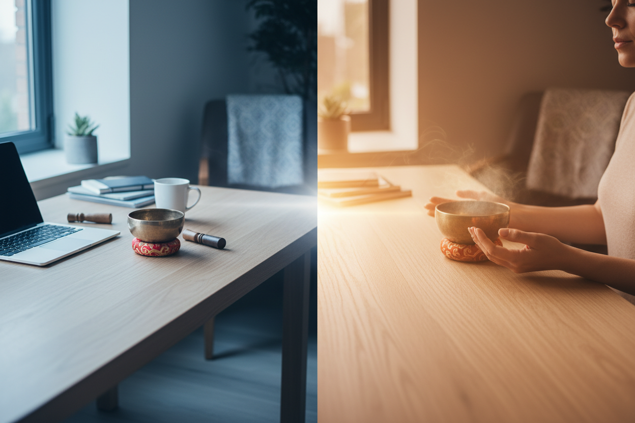 Office Meditation Essentials: How to Use Tibetan Sacred Objects Discreetly at Work